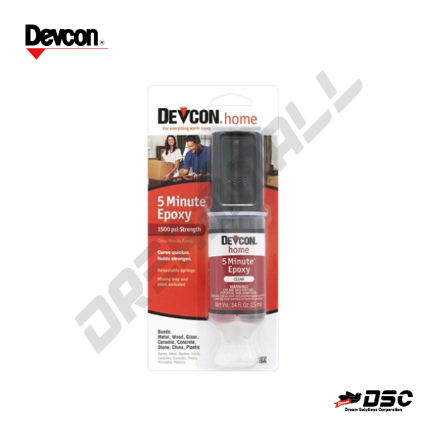 [DEVCON home] 데브콘 홈 20845/다목적 5분 에폭시계접착제/투명 (5 Minute Epoxy/20845/) 25ml Dual/Set