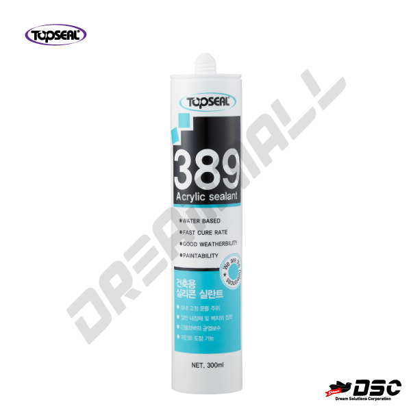 [TOPSEAL] Water-Soluble Acrylic Sealant 389 (탑씰389/수용성아크릴실란트) 300ml/Cartridge