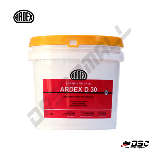[ARDEX] 아덱스 D30 물에 강한 일액형 타일 접착본드 10L(15kg)/Bucket